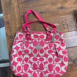 Pink coach purse